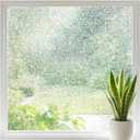 Frosted Privacy Window Film with Ice Vein Texture, UV Blocking Static Cling Non-Adhesive Covering, Decorative Film for Home Office Glass Door, 17.5 x 78.7 Inches (Clear)