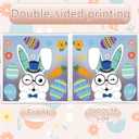 2 x 140 PCS Easter Window Clings - 9 Sheets Double-Sided Large Reusable Rabbit & Egg Stickers, Static Glass Decals for Home Office School Spring Easter Decor