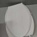 Bemis 7300SLEC Slow Close Toilet Seat, Easy Clean Hinges and Durable Plastic Seat, Made in USA, Elongated, White