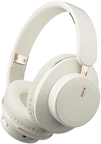 ABEAUROOSE Foldable Bluetooth Headphones with Hidden Mic, Portable Over-Ear Wireless Headphones for Cell Phone, PC, Laptop