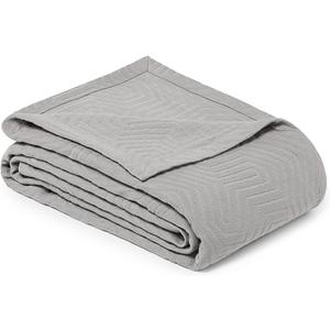 Threadmill Luxury Cotton Blankets for Twin Size Bed | All-Season 100% Cotton Twin Blanket for Bed | Aster Jacquard Lightweight, Soft & Cozy Coverlet, 350GSM, 68 x 90 inches | Scottish Grey