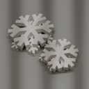 Blulu 4 Pcs Winter Wooden Snowflakes Decor Tabletop Decorations Christmas Snowflake Signs Winter Wooden Xmas Standing Table Sign Christmas Fireplace Decoration for Party Birthday(White)