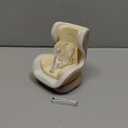 Dolls car seat with Air Vent Clip for Lu bubu, Magnetic Doll Car Seat Holder, Universal 17cm Action Figure Sofa with Elastic Safety Belt for Automotive AC Vents & Desktop Display (1. Milk Tea Color)