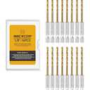 Hex Shank Drill Bit Set, 16Pcs 1/8" HSS Titanium Twist Drill Bit for Sheet Metal, Wood, Plastic, Quick Change Design