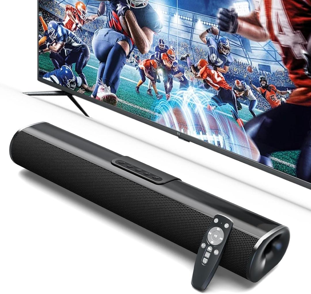 50W Sound Bar for Smart TV, 2.0 ch Soundbar with Bluetooth 5.3/ARC/Opt/AUX Connect, Surround Sound System for TV with 2 Full Range Speakers, Home Audio Surround Sound System for TV PC