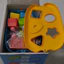 Baby Toys 6-12 Months, 6 in 1 Montessori Toys for 1 Year Old, Soft Infant Sensory Teething Toy, Stacking Cups & Blocks, Shape Sorter Blocks, Finger Puppets, Tissue Box Toy for Toddler 0-3-6-9-12 M+