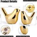 Bird Salt And Pepper Shakers Cute Kitchen Table Decor Salt And Pepper Set Bird Decor Cute Kitchen Accessories Gold Decor Mother Day Gift
