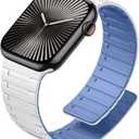 SNBLK Magnetic Watchband Compatible with Apple Watch for Men 44mm 45mm 46mm 49mm 42mm 41mm 40mm 38mm Women, Silicone Sport Strong Magnet Strap for iWatch Series 11 Ultra 3 Ultra 2 Se 10 9 8 7 6 5 4 1