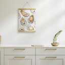 VIYYIEA Wooden Framed Canvas Wall Art Prints, Oysters Portable Hanging Posters, Summer Wall Decor Paintings Picture, Suit for Home Kitchen Office Living room Bedroom Bathroom - 16L x 12W