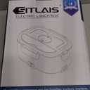 Sitlais Portable Electric Heated Lunch Warmer Box for Work  Stainless Steel Bento Box Adult, Plug In Food Heater for Car 12V 24V 110V, Self Heating Meal Box for Men and Women (Gray)