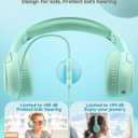 awatrue USB-C Kids Headphones with Mic - 85/94dB Volume Limiter, Foldable Wired Toddler Headphones for Boys & Girls, Over-Ear Type-C Kid Headphones for School, Travel, lPad, Tablet & Smartphones