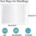 YVPSI Dust Bags for Handbags, Purses Dust Cover Bag for Shoes Boots Cloth Luggage, Silk Dustproof Drawstring Bag Travel Storage Pouch for Handbags Purse Shoes, 6 Pack
