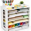11X17 Construction Paper Organizer for Desk Scrapbook Supplies Rack