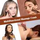 2 in 1 Natural Sandalwood Hair Massager Scalp, Gua Sha Tools, Wood Facial Massage Tool, Hair Massager, for Hairs, Face, Eyes, Neck and Body MassageBrown