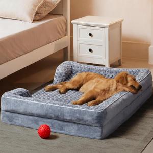 WNPETHOME Dog Beds for Large Sized Dogs, Washable Orthopedic Dog Couch Sofa Bed with Waterproof Lining & Non-Skid Bottom for Pet Sleeping