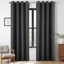 Joydeco Blackout Curtains 84 Inch Length 2 Panels Set, Thermal Insulated Long Curtains& Drapes 2 Burg, Room Darkening Grommet Drapes for Living Room Bedroom Window (W52 x L84 Inch, Light Grey)