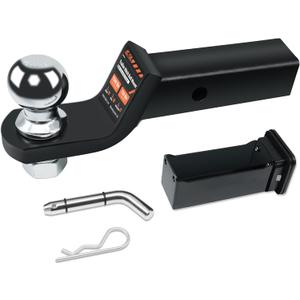 AC-DK 2" Trailer Hitch with Concealed Key Vault Drawer | Includes 5/8" Hitch Pin and 2-inch Ball | Secret Recessed Storage for Keys and Money