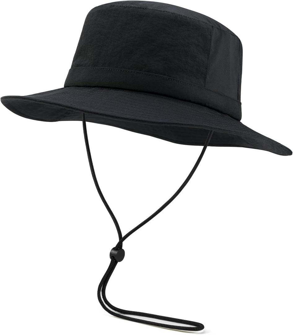 FUICUI Quick Dry Sun Bucket Hat for Men Women Outdoor Unisex Packable Travel Cap (Beige)