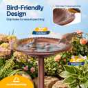 VIVOHOME Bird Bath for Outside, Polyresin Pedestal Bird Baths for Outdoor, Garden, 28 Inch Height Weather-Resistant Birdbaths with 20" Bowl, Antique Bronze
