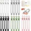 20Pcs Silicone Cable Straps Reusable Cable Management, Cord Organizer for Bundling Earphone, Phone Charger, Computer Cords, Cable Ties Wire Organizer in Home, Office, Kitchen, School (5 Colors)