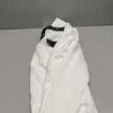 Men's Quilted Sweatshirt Casual Waffle Stand Collar Button Pullover Sweatshirts S, White