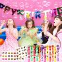 24PCS Hunting DIY Bubble Wands with 96PCS Stickers - Party Favor for Goodie Bags, Pinata Stuffers, Mini Bubble Bulk Birthday Supplies, Toys Gifts, Class Prizes for Toddlers, Boys & Girls