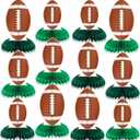 12 Pcs Football Honeycomb Centerpieces Sports Party Decor Football Honeycomb Centerpieces Table Toppers Rugby Ball Table Decoration for Football Party Favor Sport Birthday Party Supplies
