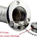 Marine Deck Filler/ Fill Keyless Cap 316 Stainless Steel Elbow Boat Accessories Yacht Hardware (Type: Diesel, 50mm/2inch)