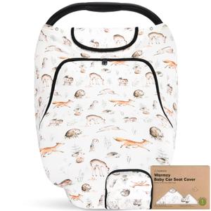 KeaBabies Winter Car Seat Cover Baby, Newborn - Universal Fit Infant Carseat Covers Baby Girl, Boy, Breathable, Lightweight Blanket, Easy to Use Stroller Canopy, Rain,Wind,Sun Shade(Arcadia)