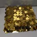 Square Light Gold Sequin Wall Panels Shimmer Wall Birthday Party Backdrop Decorations 11 Pack