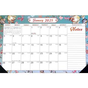 2 x 2025-2026 Desk Calendar,18 Month Desk Calendar/Wall Calendar Combo, 17" x 12", January 2025-June 2026, Highlight Holidays, Planning Calendar, Thick Paper (2025 JAN Classic Black)