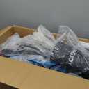 Foldable Rollator Walker with Seat for Seniors,Lightweight 2-in-1 Rolling Walkers and Wheelchair Combo with Adjustable Handle Height,Transport Chair with Brakes 300 lbs Weight Capacity Blue-all Terrain(10" Front and 8" Rear Wheels)