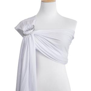 Baby Water Ring Sling Carrier | Lightweight Breathable Mesh Baby Wrap for Infant, Newborn, Kids and Toddlers | Perfect for Summer, Swimming, Pool, Beach | Great for Dad Too White