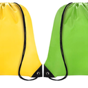 Grneric 12Pcs Drawstring Backpack Bulk Cinch Bag, Polyester Drawstring Bags for Gym Yoga Beach Camping Party(Yellow&Light Green)