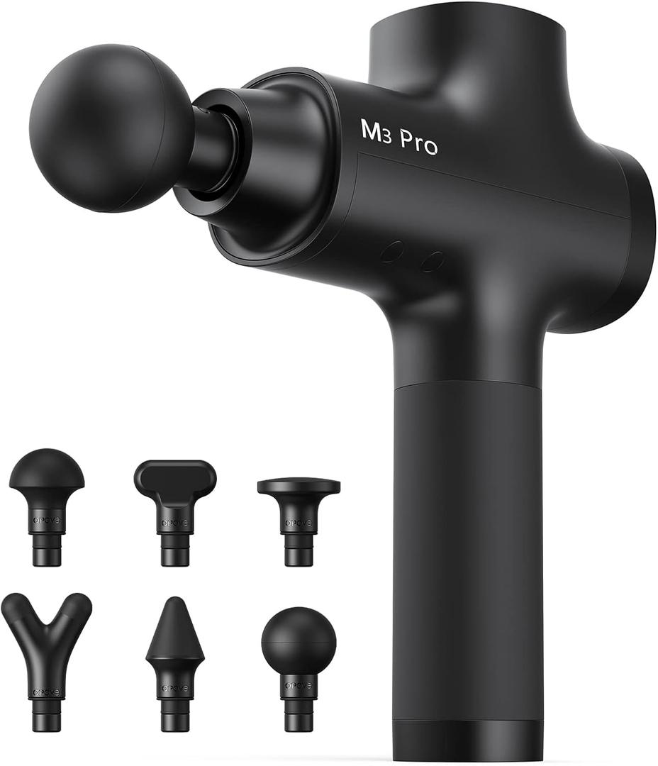 Opove M3 Pro 2 Massage Gun Deep Tissue Percussion Muscle Massager for Workout, Handheld Percussive Therapy Fascia Gun for Athletes Fast Recovery 4-8 Hours Long Battery Life, Powerful, Quiet, Black
