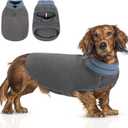 Queenmore Dog Sweater,Soft Fleece Vest Pullover Dogs Jacket with Elastic Stretchable,Warm Winter Dog Coats Cold Weather Doggy Dachshund Sweaters for Small Dogs Cats Boy or Girl (Grey, XL)