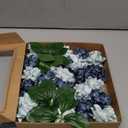 Floroom Artificial Gardenia Flowers 2.7" 25pcs Real Looking Dusty Blue Shades Foam Fake Flowers with Stem for DIY Wedding Bouquets Bridal Shower Centerpieces Floral Arrangements Party Table Decoration