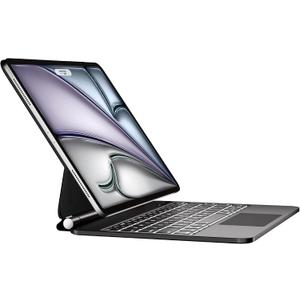Magic for iPad Air 13-inch(M4 2026/M3 2025/M2 2024) iPad Pro 12.9(6th/5th/4th/3rd) Generation Case with Keyboard Rainbow Backlit & Multi-Touch Trackpad Floating Stand Magnetic Cover Black