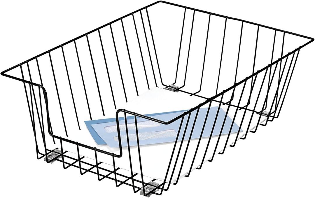 2Pack Fellowes Workstation Legal Size Desk Tray Organizer, Wire, Black (65112)