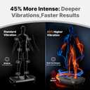 MERACH Vibration Plate Exercise Machine, Vibrating Platform for Lymphatic Drainage Weight Loss Muscle Activation, Full Body Home Exercise Equipment with LED Touch Screen Bluetooth Pull Cord