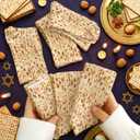 Zoooyawn 6 Pairs Passover Matzah Socks Bulk for Jewish Gifts Pesach and Seder Holiday Party Accessories for Adults Novelty Socks for Afikomen Reward