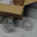 CALBODE 24Pcs Plastic Martini Glasses Disposable 7oz Plasitc Coupe Glasses Petal Shape Detachable Cocktail Glassware Set Unbreakable dessert Cups for Engagement Wedding Birthday Spring Party (Clear)