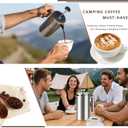 French Press 34 oz, Full Stainless Steel French Press Coffee Maker 4 Cups, Upgrated Double-Walled Insulated French Coffee Presses, Food Grade Good for Kitchen Camping, Dishwasher Safe 2 More Filters