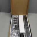 Universal TV Stand - Table Top TV Stand for 27-60 inch LCD LED TVs - 9 Level Height Adjustable TV Base Stand with Tempered Glass Base & Wire Management, VESA 400x400mm