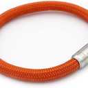 WIND PASSION - Paracord Bracelet for Men & Women | Nautical Bracelet Inspired by Sailor Sea Apparel | Handmade with Braided Rope and Magnetic Clasp | For Men and Women looking for a Sports, Athletic or Surf Style | Waterproof Resistant | Orange Bracelet
