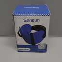 SARISUN Travel Pillows for Airplanes, Airplane Pillow for Long Flight, Airplane Head Strap with Eye Mask for Sleep, Travel Neck Pillow for Car Road Trip, 360 Support Headrest, Stop Bobblehead, Black