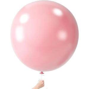 LovesTown 4PCS Large 36-Inch Pastel Pink Giant Balloons, Jumbo Latex Balloons for Wedding, Engagement, Graduation & Anniversary Decorations