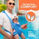 Baby Carrier - Premium Neoprene Ergonomic for Warm & Safe Water & Land Fun (4-24 Months) - Adjustable Infant & Toddler Harness Summer & Winter Baby Carrier (Blue3538C)