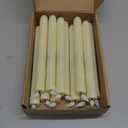 Homemory 12 Pcs Plastic Flameless Taper Candles with Remote Timer Dimmer, Ivory Led Candlesticks with Flickering Flame Light, Lifelike Taper Candles Battery Operated for Indoor Decoration 9.6 Inches