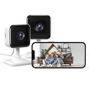 GNCC Indoor Security Camera, 2 Packs 1080PCameras for Home Security Wi-Fi Cameras, Motion/Sound Detection, Night Vision, 2-Way Audio, Real-Time Alert, Cloud & SD Card Storage, 2.4G WiFi Only